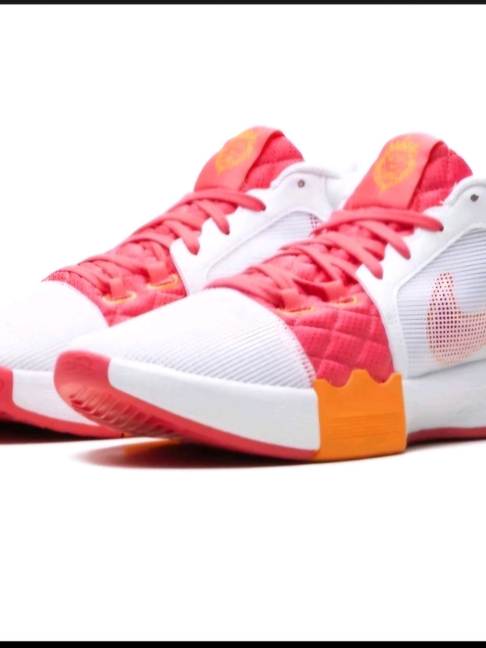 🔥 Unisex LeBron Witness 8 "Dunkin Donuts" White Aster Pink Bright Mandarin 🔥